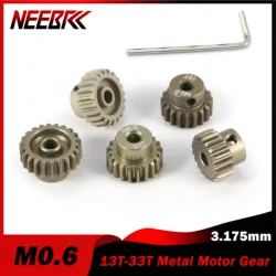 M0.6 Metal Gear 13T 14T 15T 16T 17T 18T 19T 20T 21T 22T 23T 24T 25T 26T 27T 28T 29T 30T 31T 32T 33T Pinion Motor for 1/10 RC Car