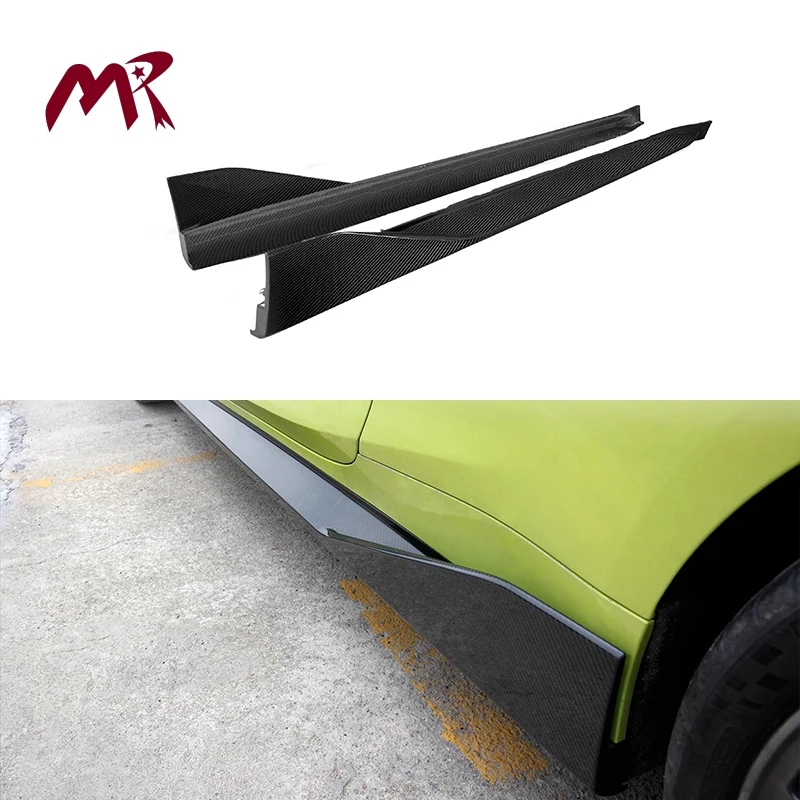 Dry Carbon Fiber Side Skirt Sill Insert Trim For BMW M3 G80 M4 G82 G83 Auto Racing Bumper Diffuser 2021-2024 MPerformance Bodyki