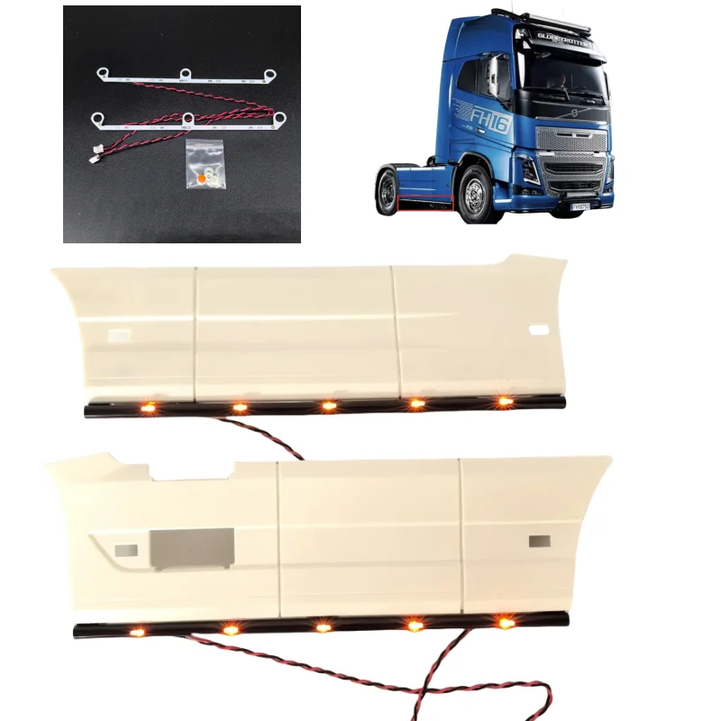 Side Light Bottom Light LED Lamp for Tamiya 1/14 RC Truck Volvo FH16XL 750 4*2 56375 Tractor Trailer LESU Parts