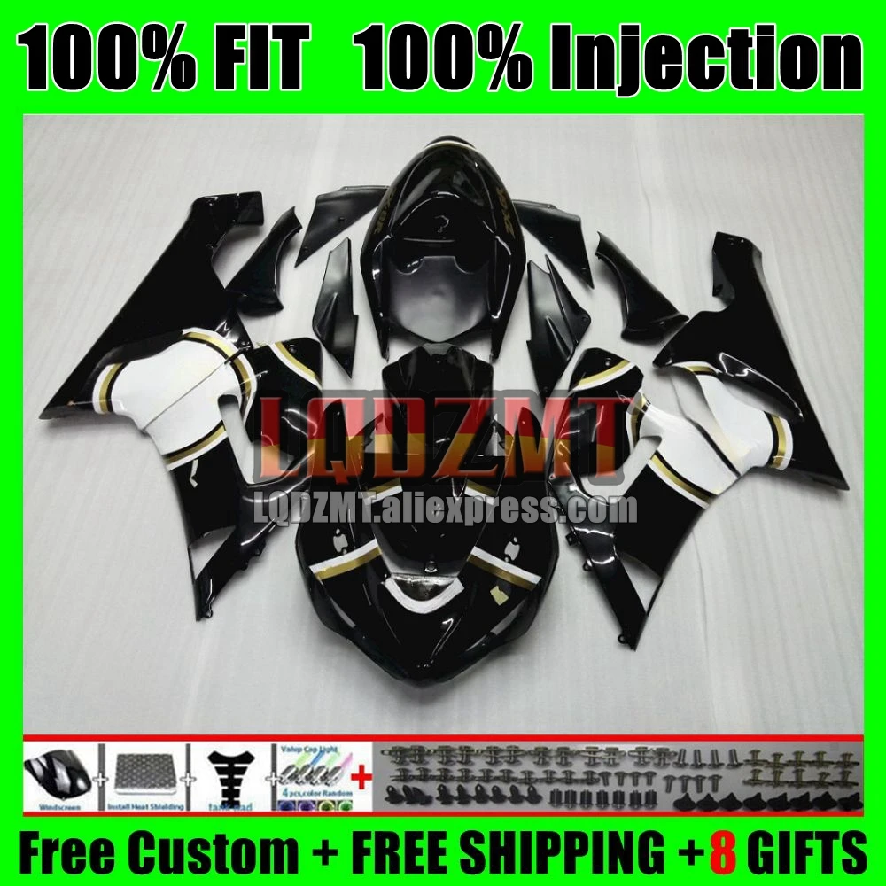 Injection Body For KAWASAKI NINJA 600CC ZX 636 6 R 6R ZX636 46No.18 ZX600 ZX-636 ZX-6R ZX6R 05 06 2005 2006 Lucky Strike Fairing