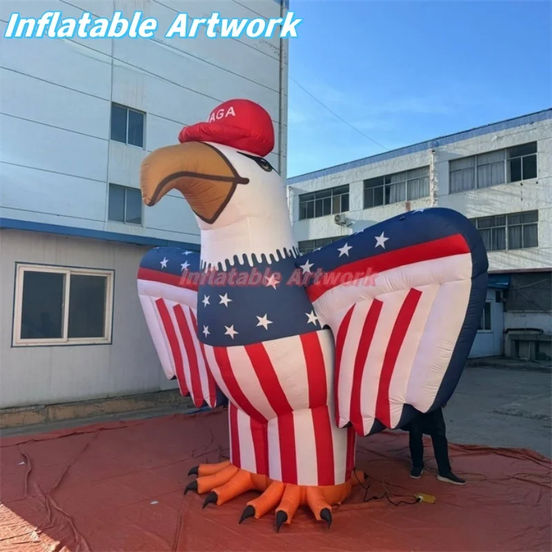 Custom Made Events Decorative Large Inflatable American Eagle Cartoon for Parade Toys