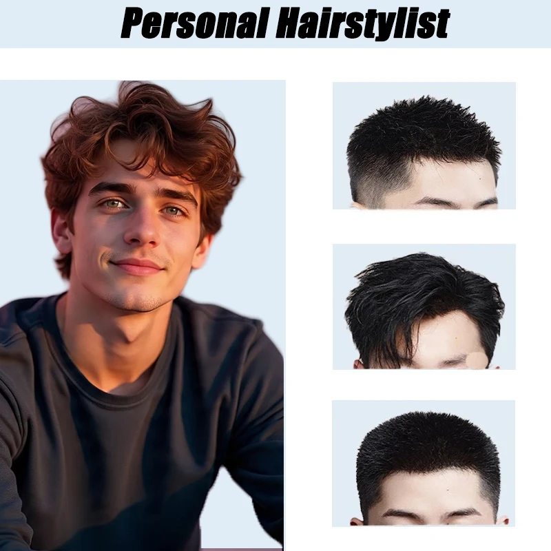 

Prestyle Toupee PU&Double Knotted Exhaust Men's Wigs Replacement Hair System For Man 6" Male Hair Prosthesis Remy100% Human Hair