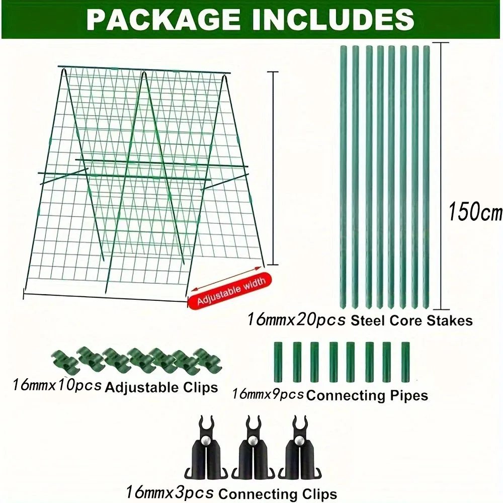 

New 16x1500mm Anti-lodging Support Cucumber Trellis for Garden Flower Climbing Vine Rack Pillar Outdoor Use H0983
