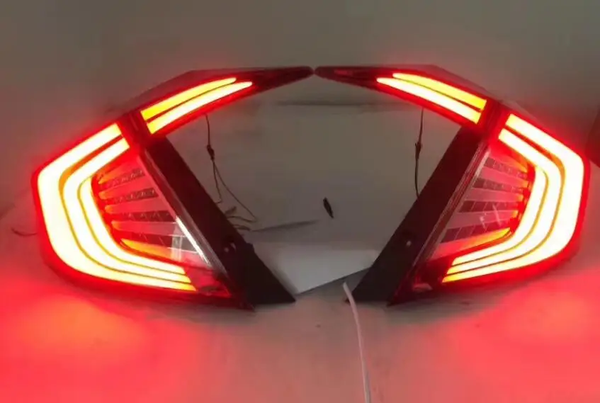 Bumper lamp for Civic Taillights 10th 2016 2017 2018 LED Car Tail lights Taillight Rear Lamp Turning+Reversing+Brake light