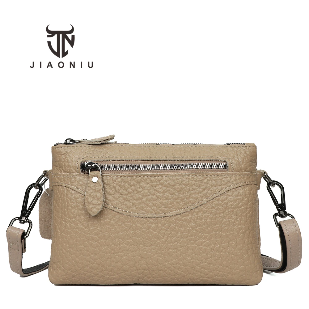 

New Small Women Bag Luxury Designer Genuine Leather Ladies Shoulder Bag Solid Color High Quality Cowhide Women Crossbody Bags