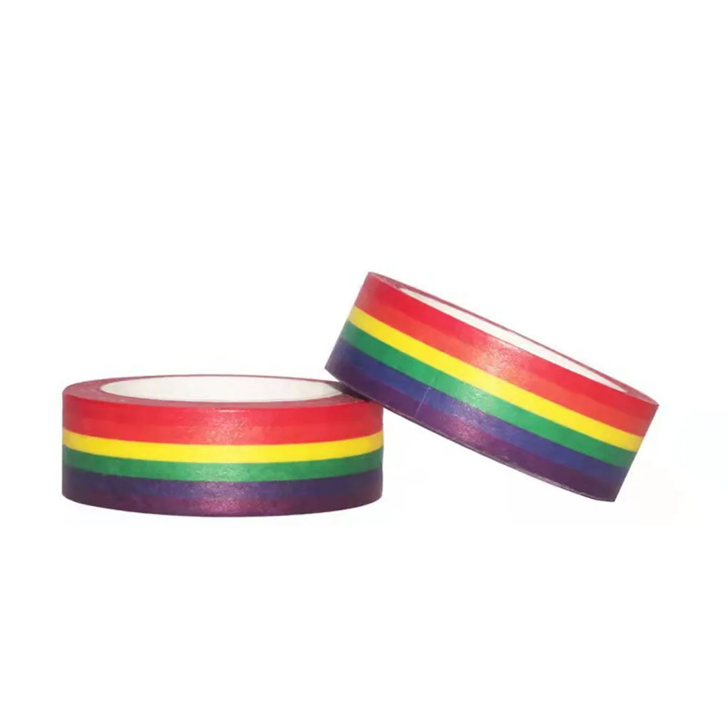 Rainbow Glue Strip Adhesive Tapes Decorative Scrapbooking Sticker Photo