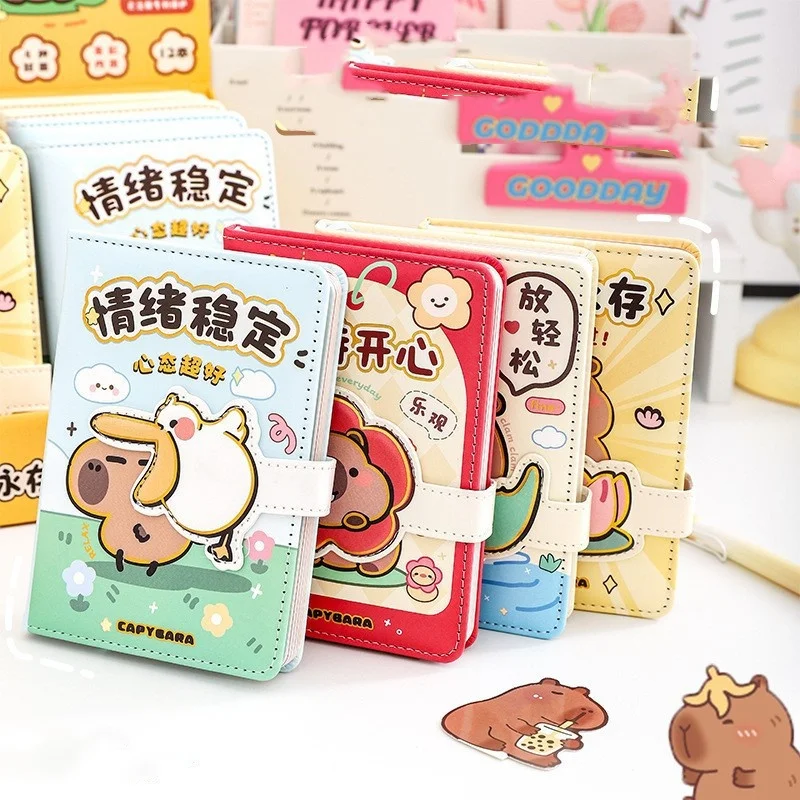 

4 pcs/lot Creative Capybara Notebook Mini Portable Note Book Diary Planner Memo Pad Stationery Gift School Supplies