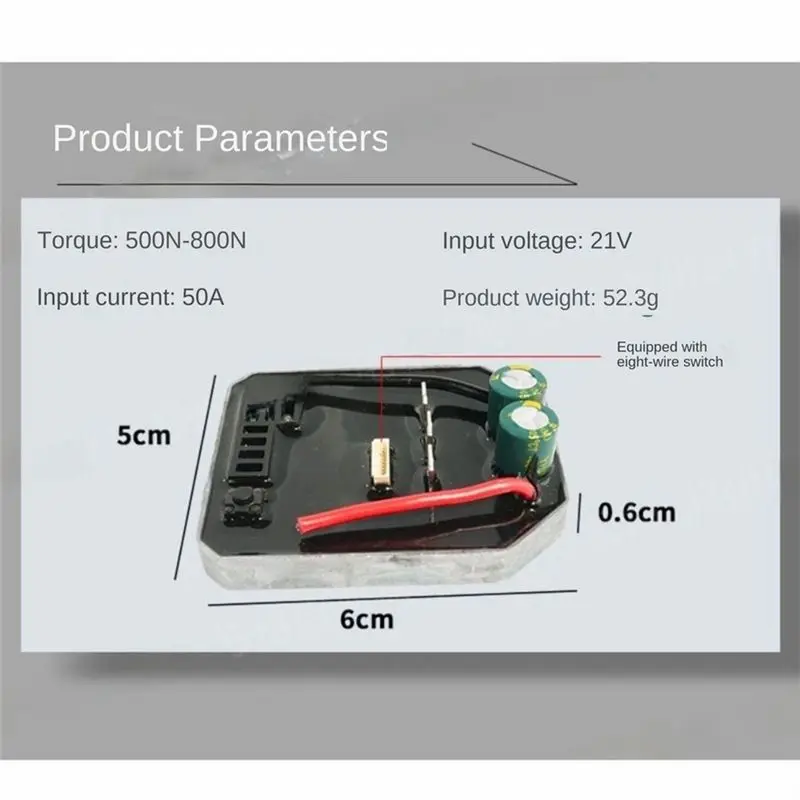 A68P-50A Electric Wrench Controller Board Aluminum Shell Brushless Lithium Speed Switch Speed Switch Electric Wrench Board