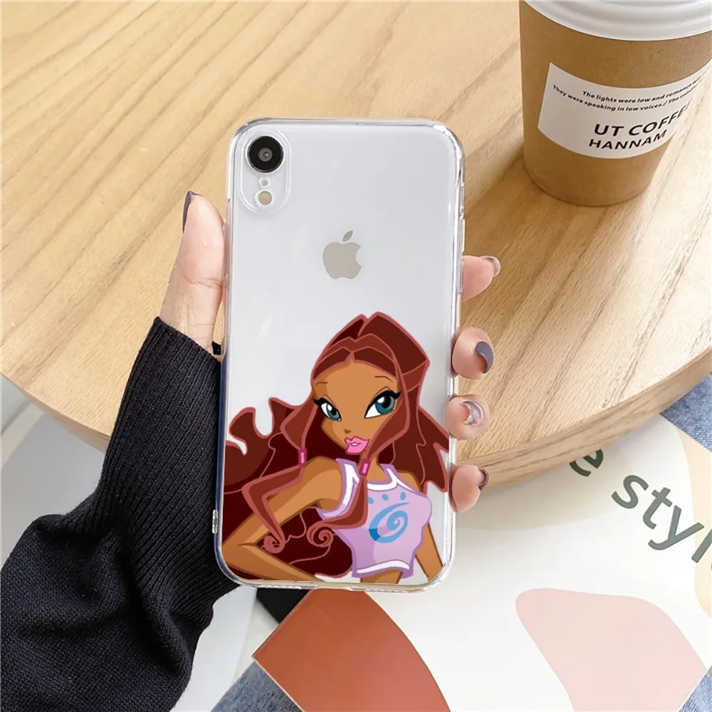 Girl W-Winx Clubs Phone Case For Iphone 15 11 13 14 Pro Max 7 8 Plus X Xr Xs Max Se2020 12mini Transparent Cover