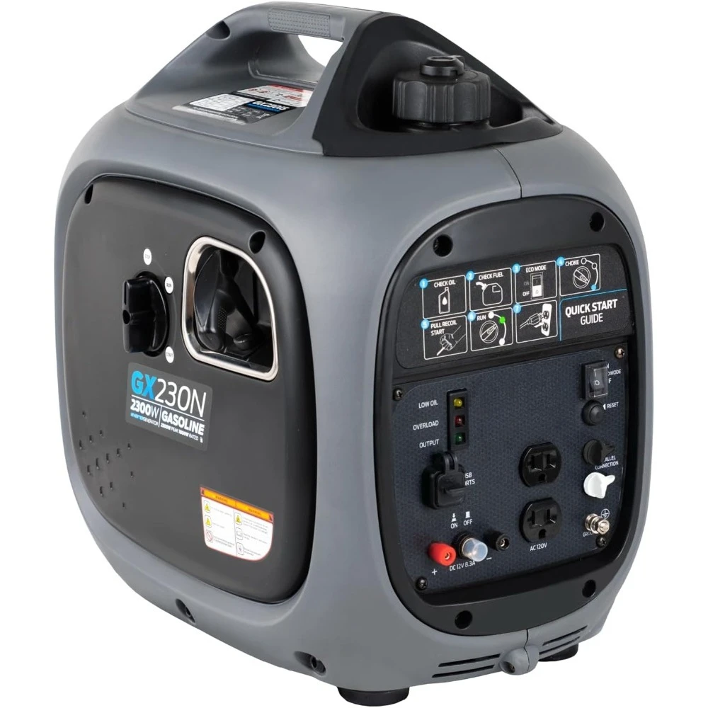 

Портативный газовый инверторный генератор с низким уровнем шума для домашнего аварийного электроснабжения, с возможностью параллельного подключения и USB-выходом