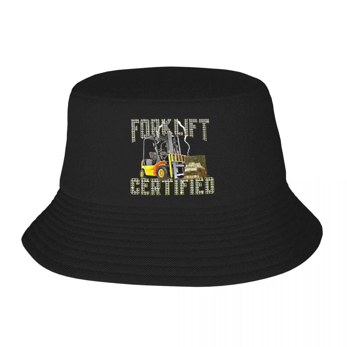 Unisex Bucket Hat Funny Forklift Certified Outfit Bob Hats Spring Headwear Sun Caps Lightweight