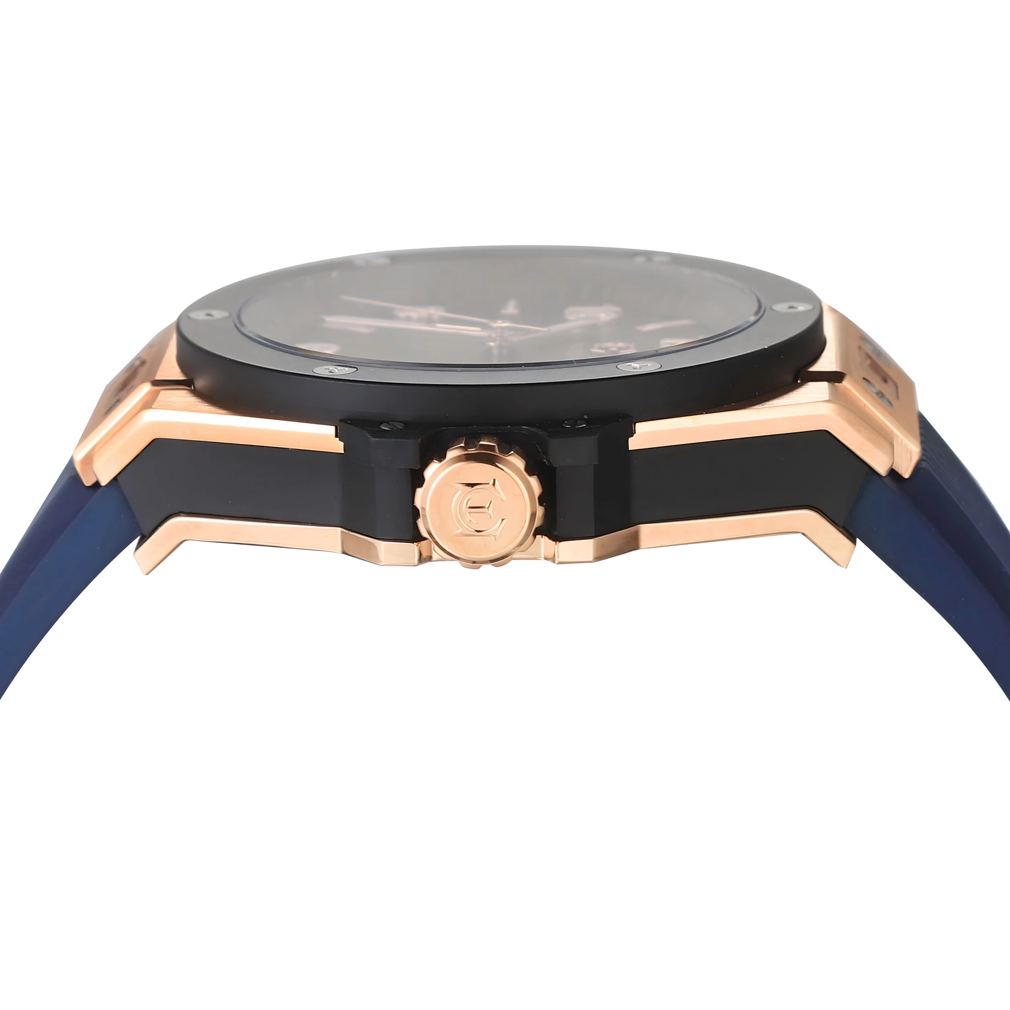 ENITON Mechanical Wristwatches FKM Band Stainless Steel 316L NH35 Movement Automatic Watch 5ATM Rose Golden Men Fashion Watch