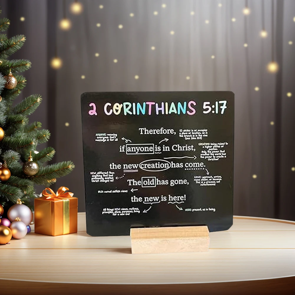 52 قطعة/مجموعة من بطاقات الكتاب المقدس مع حامل خشبي، بطاقات ذاكرة الكتاب المقدس اليومية، بطاقات آية الكتاب المقدس لكل أسبوع من السنة