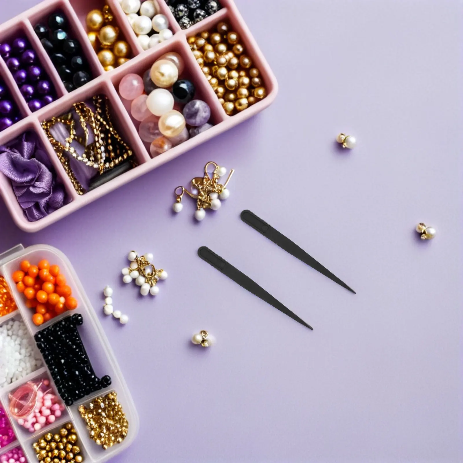 

Набор из 30 детских пластиковых пинцетов с прямым кончиком для рукоделия, развития мелкой моторики, работы с бусинами, изготовления украшений, сенсорных игр и научных занятий