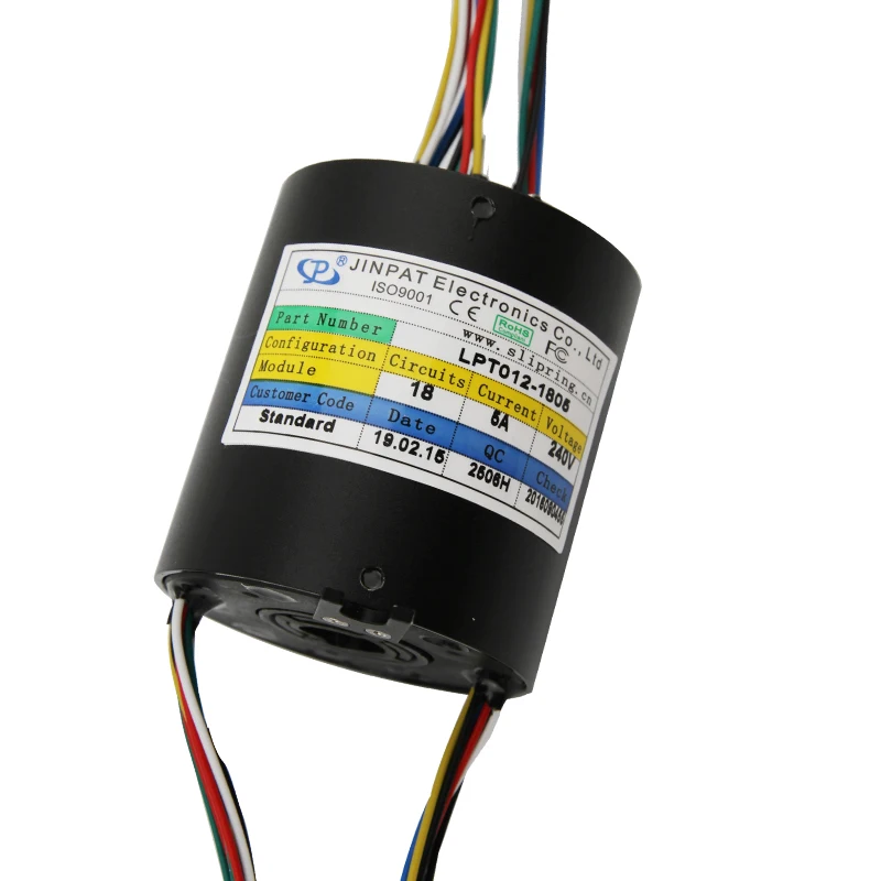 

Throughbore slip ring,18 circuit 5A hole size 12.7mm,rotary joint manufacturer