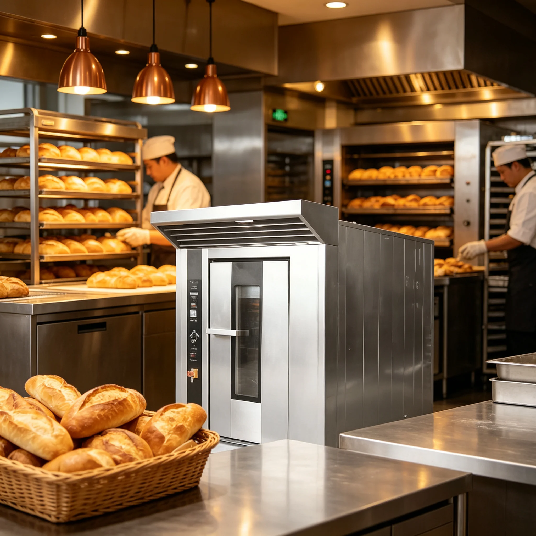 Convection Countertop Oven, Large Capacity Rotary Baker, Commercial Grade for Bread Pizza Roast Chicken