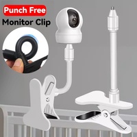 No Punching Baby Monitor Clip Mount Portable Webcam Stand Mounting Support For Home Office Flexible Twist Monitors Camera Holder