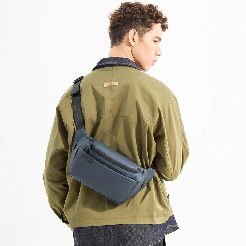 Casual Sling Men's Waist Bag Simple Style Urban Travel Wear-resistant Waterproof Hiking Cycling Crossbody Sports Works Chest Bag