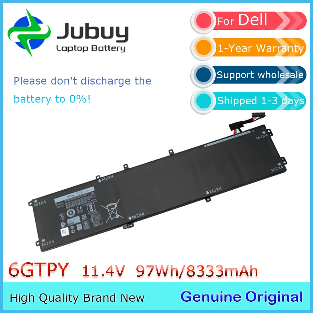 6GTPY 11.4V 97Wh Original Laptop Battery for Dell XPS 15 9570 9560 9550 7590 Precsion 5530 5520 5510