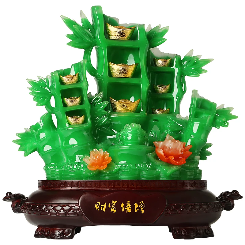 Fortune steadily high TV cabinet wine living room decoration bamboo home lucky craft jewelry opening gift