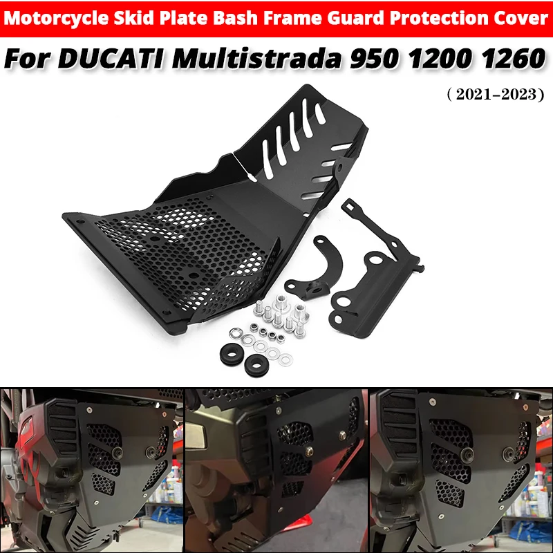 

For DUCATI Multistrada 950 1200 1260 2021-2023 Motorcycle Skid Plate Bash Frame Guard Protection Cover Slip on DUCATI Multistrad