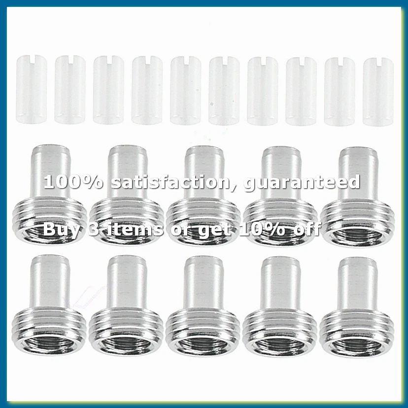 Fiber Optic Visual Fault Locator 10Pcs Ceramic Tube Sleeves and 10Pcs Metal Head Connector Adapters