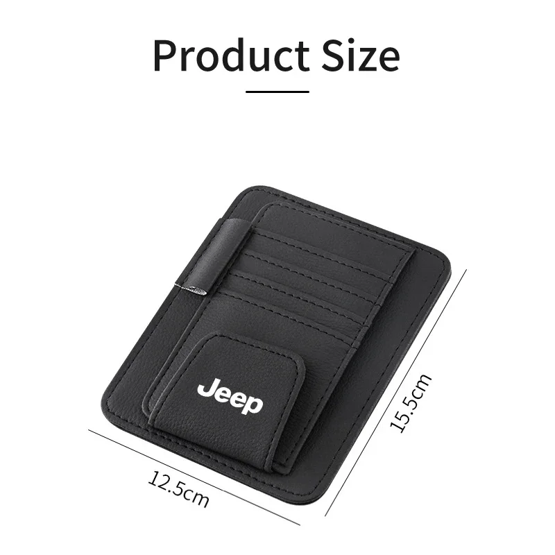 

Multipurpose Car Sun Visor Sunglasses Holder Card Organizer Automotive Interior Accessories for Jeep Wrangler Grand Cherokee Com