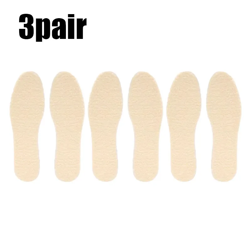 1-6 Paar Natürliche Schafwolle-Einlegesohlen für Schuhe, Warme Verdickte Flauschige Fleece-Einlegesohlen für Herren und Damen, Schneestiefel-Schuhpolster – Detail 7
