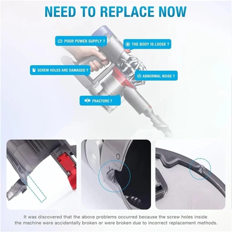 【ABODE】For Dyson SV10 Vacuum Replacement Main Body Assembly Housing With Trigger Switch Casing Attachment Part 967812-01