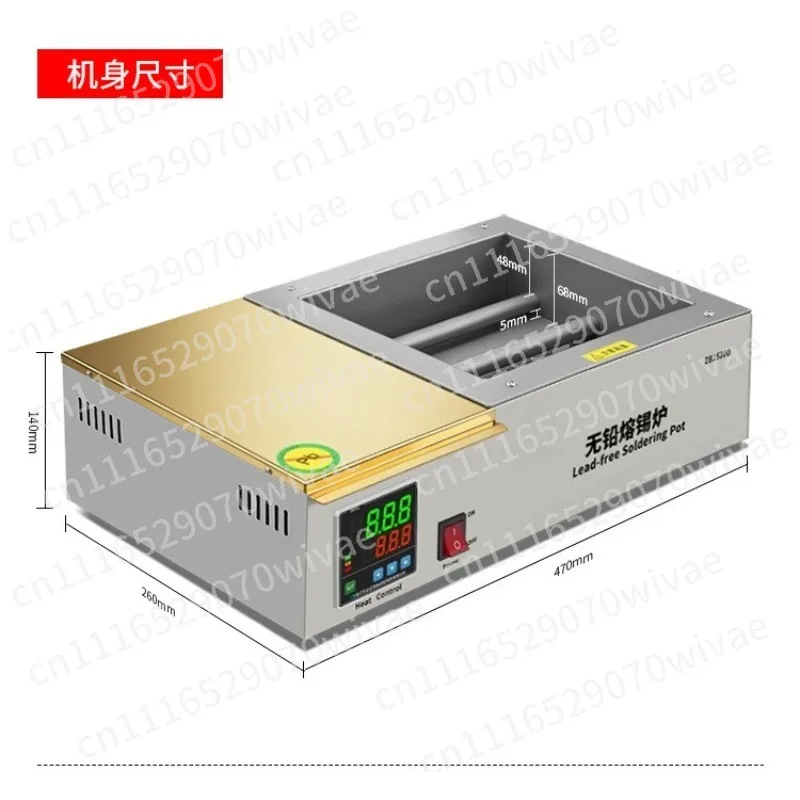 Desktop soldering tin furnace, large tin dipping furnace, rectangular electronic factory, lead-free environmental protection pot