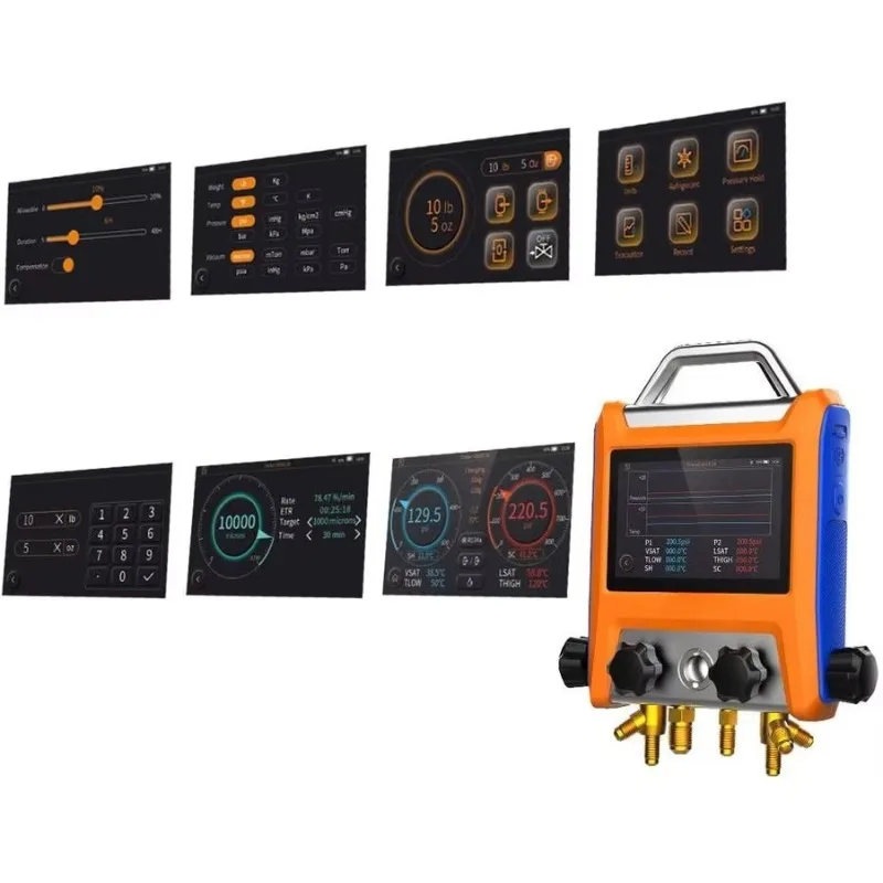 

EMG-40V Diagnostic Tool for Refrigeration Systems, Automatically Calculates for 88 Refrigerants