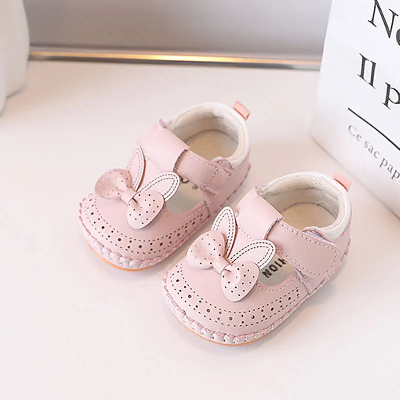 Kids Baby Girls Casuals Shoes Spring/Summer Toddler Walking Sandals 0-1 Year Infant Cute Princess Shoes Soft Sole Sewn Wrapped