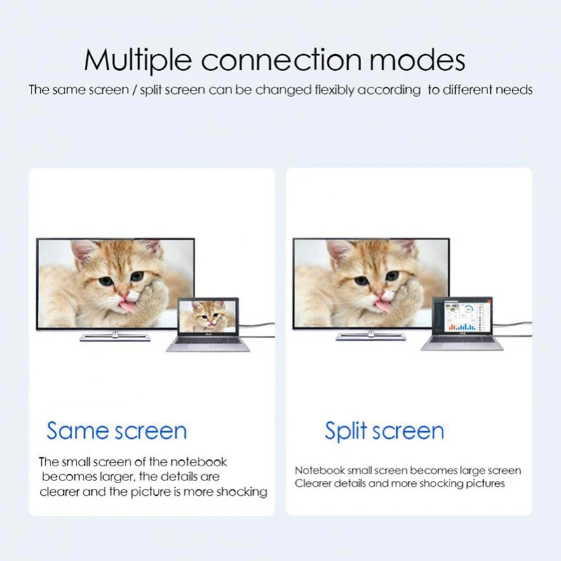 4K 60 Hz Typ C auf HDMI-Adapter Typ C-Kabel HDTV-Konverterkabel für iPhone 16 TV-Konverter MacBook Air iPad Samsung Book Laptop – Detail 9