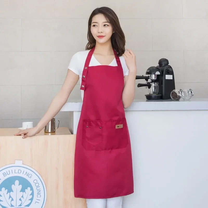 

New Fashion Kitchen Aprons for Woman Men Chef Work Apron for Grill Restaurant Bar Shop Cafes Beauty Nails Studios Uniform