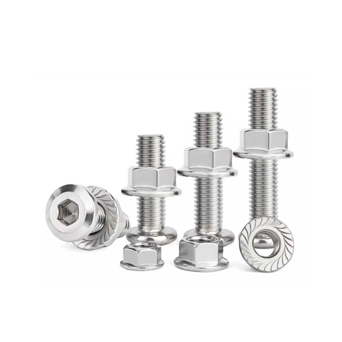 

304 Stainless Steel Diagonal Hexagonal Screw And Nut Set M5M6M8