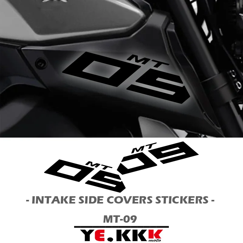 

For Yamaha MT-09 MT09 MT-09SP FZ09 Air Intake Side Cover Sticker Set Fairing Cut Sticker Decals Custom Color Reflective