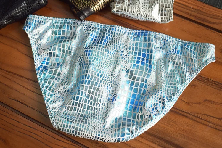 Men's Underwear Briefs Sexy Panties Male Mens Bikini Snake Skin Pattern U Penis Pouch Mens Sexy Underwear Jockstrap Panties - Image 6