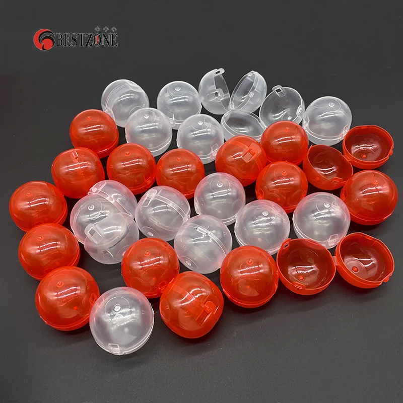 50Pcs 1.77Inch 45*45MM Plastic Surprise Balls Capsule Toy Hinged Ball Empty Container Eggshell Kids Children For Vending Machine