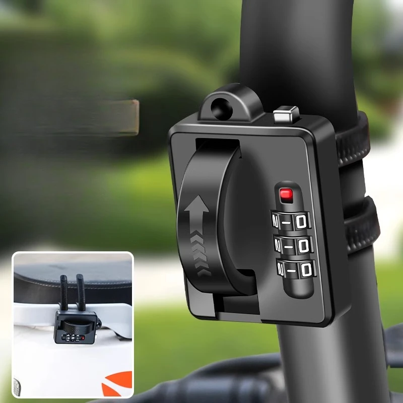 

Замок для велосипедного шлема с крючком для замка, аксессуары для велосипеда, противоугонный аккумулятор для мотоцикла, самоблокирующийся материал ABS