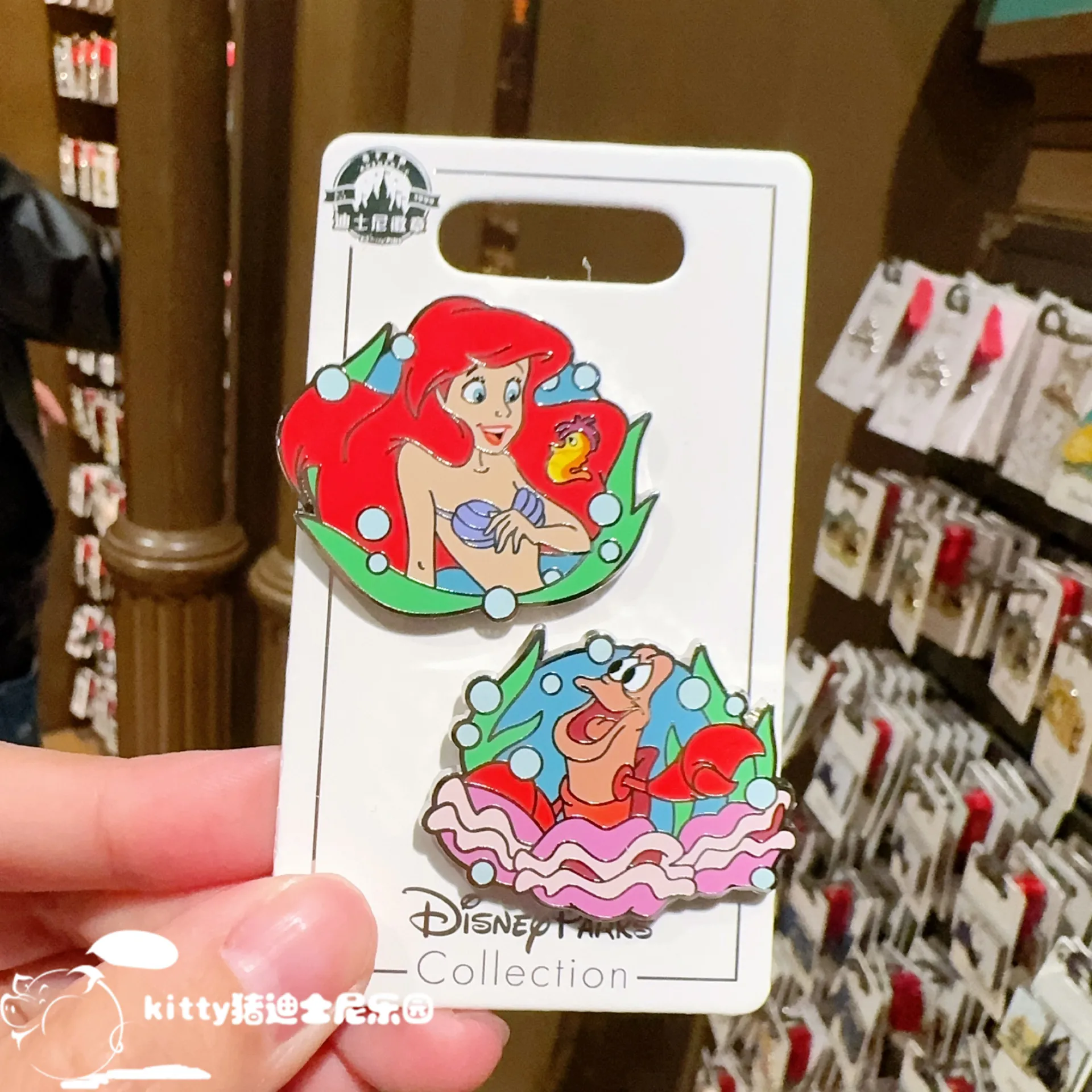 Disney Alice In Wonderland Little Mermaid Ariel Metal Enamel Pin Cartoon Princess Brooch Backpack Clothes Decor Collectible view 3