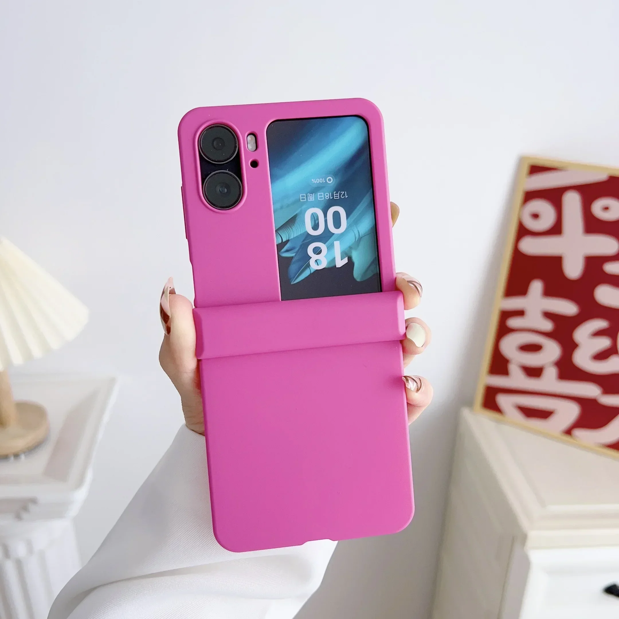 Fashion Case for Oppo Find N2 N3 Flip 5G Hinge Protection Luxury Foldable Shockproof Skin Feel Plain Back N2Flip Plastic Cover