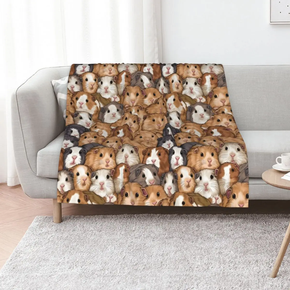 

Guinea Pig Herd Throw Blanket Large christmas decoration Fashion Sofas Decoratives Blankets