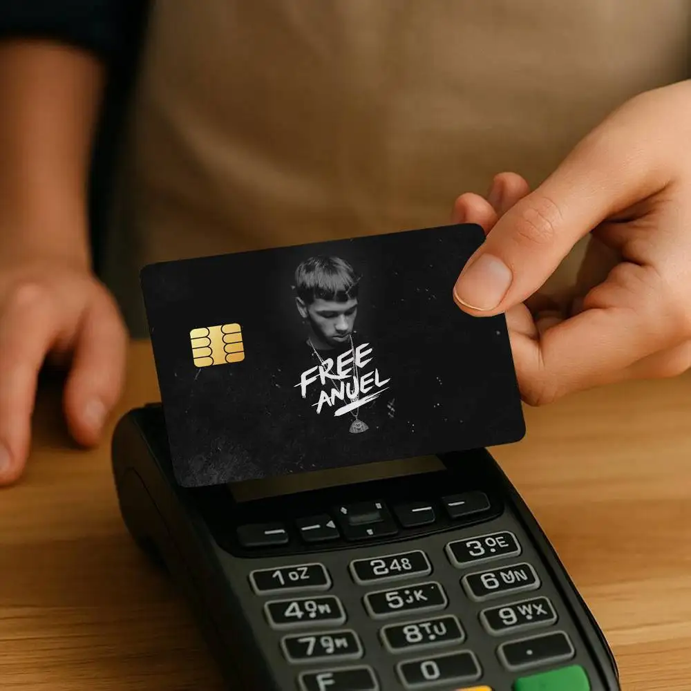 Singer Anuel AA Credit Card Stickers Skin For Bank Bus Metro 4PCS Cover Film Gift