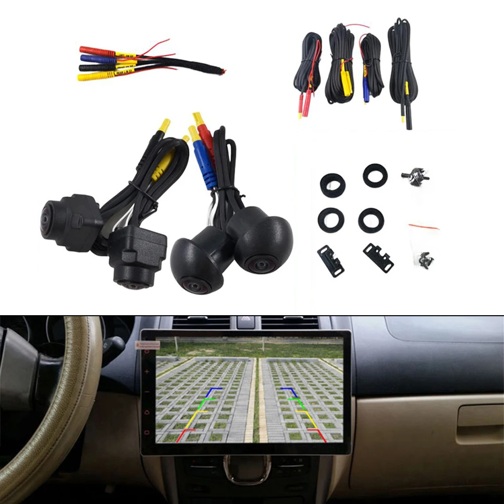 

For Night Driving 360 Car Camera Auto Radio Camera 360 Degree Panoramic Camera As Shown In The Figure Four Cameras System