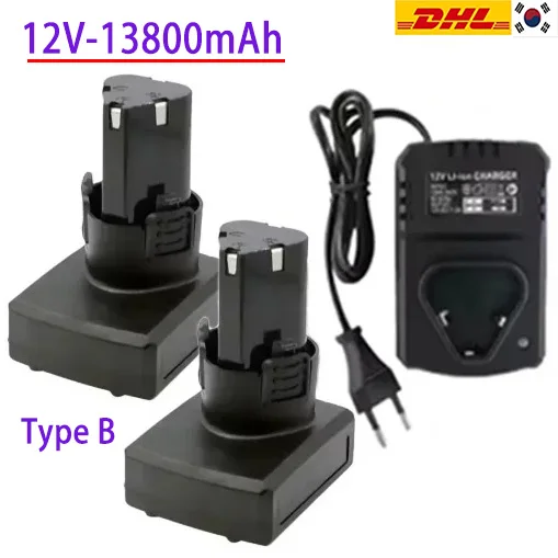 

100%.New.Universal 12V 13800mAh Rechargeable Li-ion Lithium Battery For Power Tools Electric drill Electric Screwdriver Battery