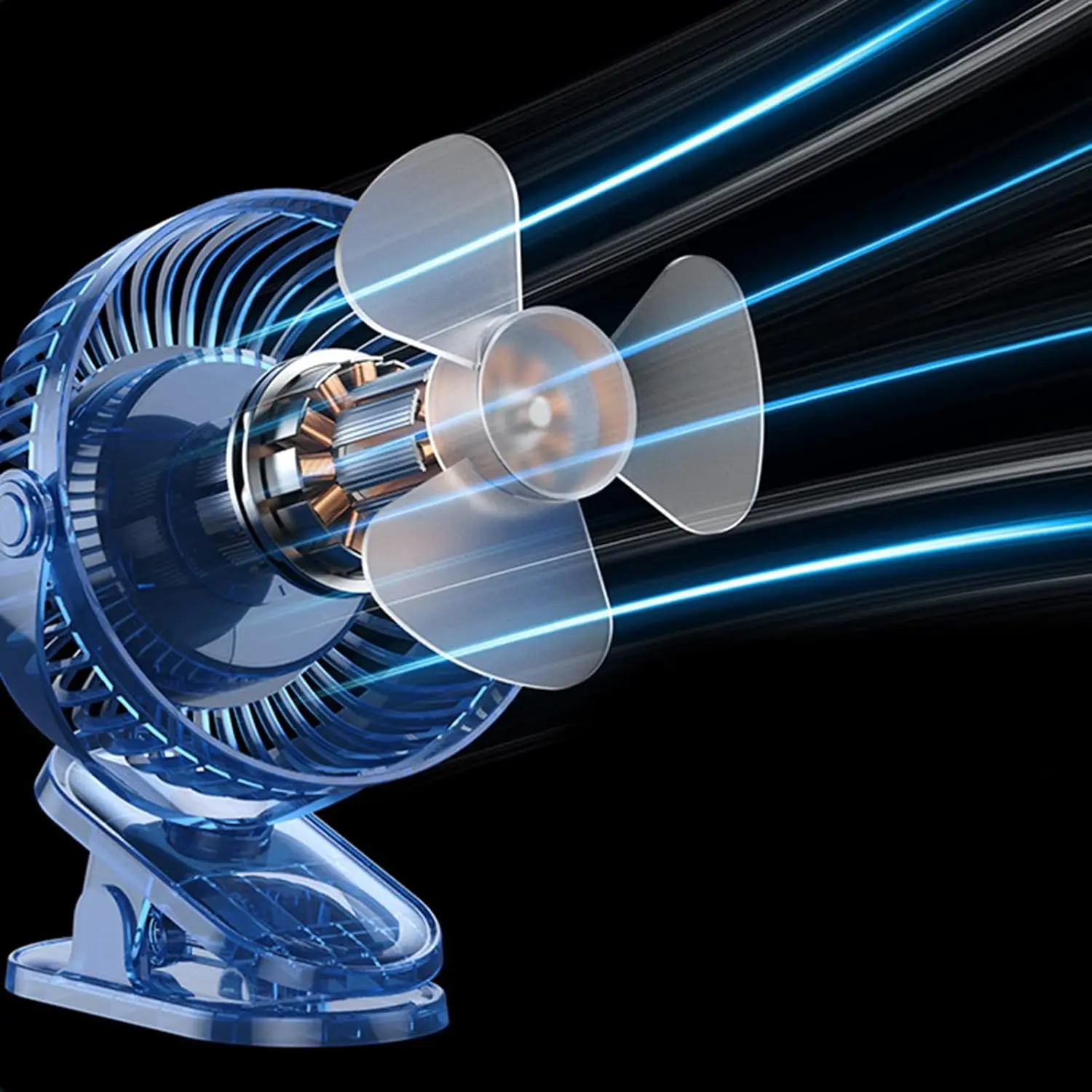 USB 충전식 가정용/실내용 탁상용/침실용/야외용 휴대용 클립/천장 선풍기 4단 속도 조절