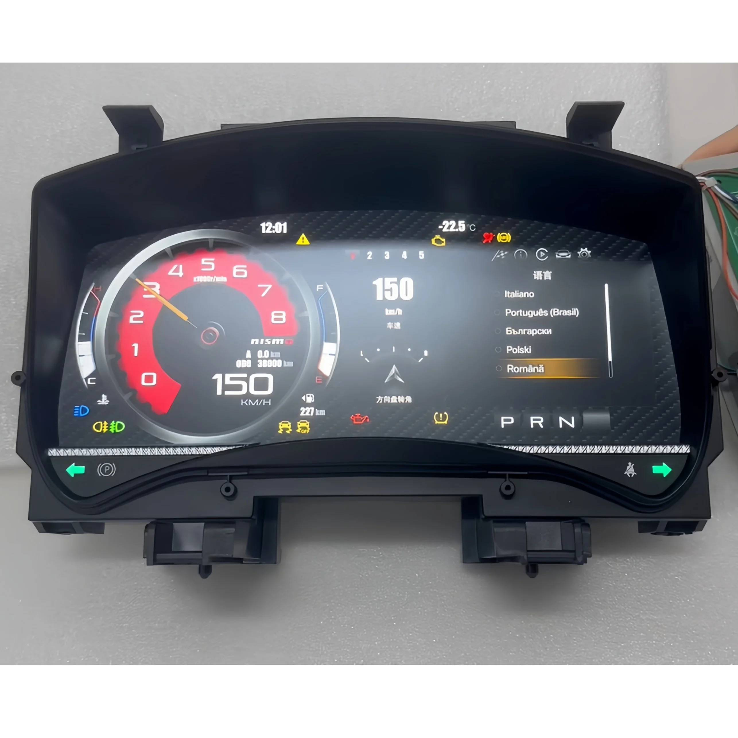 12.3''  Car Auto Speedometer for Nissan GTR 2007 2008 2009 2010 2011- 2024 Lcd Digital Cluster Instrument Dashboard HDMI carplay