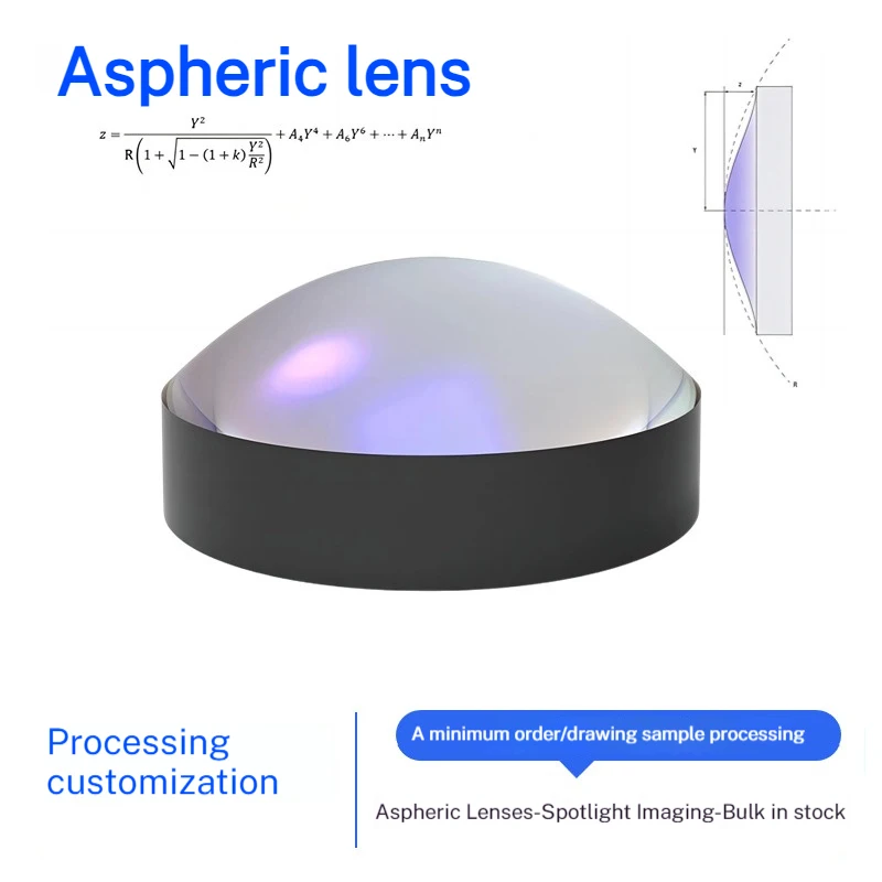 Colimando e Condensando a Lente Asférica Vidro Ótico Dobro-convexo Focalização do Laser Revestida Processamento da Fábrica