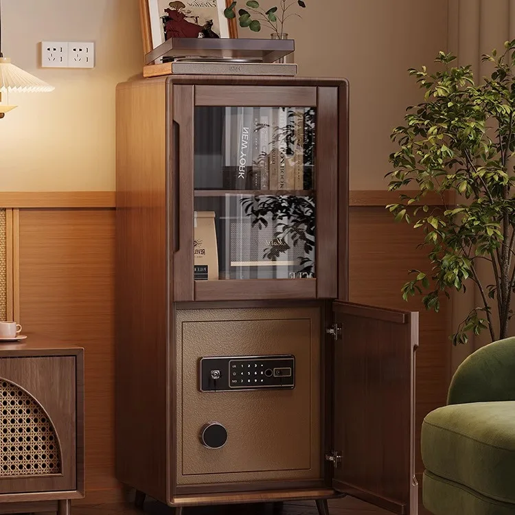 

Solid wood safe Household hidden multi-functional integrated anti-theft safe Storage cabinet Bookcase Storage locker