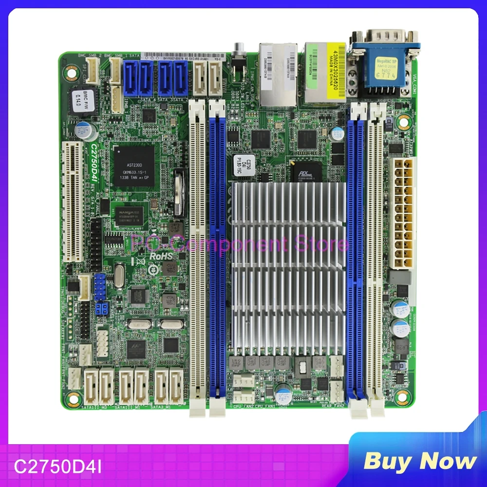 

C2750D4I For Asrock Server Motherboard IPMI Built-in 8-Core CPU C2750 64GB UDIMM DDR3